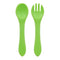 Feeding Wooden Handle Silicone Spoon For Baby Utensils Eat Soild Food Kids Training Manipulative Ability Children's Tableware