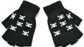 Warm Knitting Fingerless Gloves for Adult Half Finger Glove Human Skeleton Head Gripper Print Cycling Non-slip Wrist Gloves