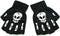 Warm Knitting Fingerless Gloves for Adult Half Finger Glove Human Skeleton Head Gripper Print Cycling Non-slip Wrist Gloves