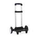 Children 2/6 Wheels Expandable Rod Aluminum alloy Pull Rod Bracket Roll Cart Kid Trolley For Backpack And School Bag Luggage bag