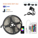 LED Strip Light RGB 5050 2835 Flexible Ribbon WiFi Bluetooth 12V led strip 20M 5M 10M 15M Waterproof Tape Diode+Control+Adapter