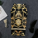 New-Coming European Women Autumn Print Pencil Skirt High Stretch Abstract Pattern Midi Slip Hip Skirt Female