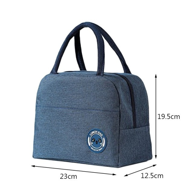 New Portable Lunch Bag New Thermal Insulated Lunch Box Tote Cooler Handbag Lunch Bags For Women Convenient Box Tote Food Bags