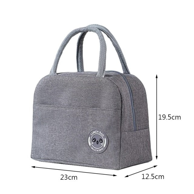 New Portable Lunch Bag New Thermal Insulated Lunch Box Tote Cooler Handbag Lunch Bags For Women Convenient Box Tote Food Bags
