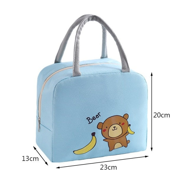 New Portable Lunch Bag New Thermal Insulated Lunch Box Tote Cooler Handbag Lunch Bags For Women Convenient Box Tote Food Bags
