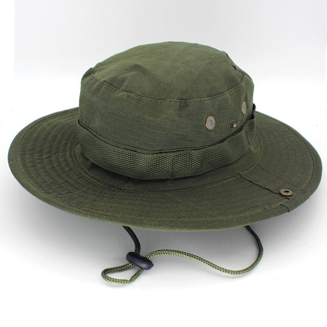 Camouflage Tactical Cap Military Boonie Hat US Army Caps Camo Men Outdoor Sports Sun Bucket Cap Fishing Hiking Hunting Hats 60CM