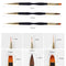 3Pcs Acrylic French Stripe Nail Art Liner Brush Set 3D Tips Manicuring Ultra-thin Line Drawing Pen UV Gel Brushes Painting Tools