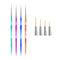 3Pcs Acrylic French Stripe Nail Art Liner Brush Set 3D Tips Manicuring Ultra-thin Line Drawing Pen UV Gel Brushes Painting Tools