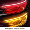 2x Car Led DRL Daytime Running Light Strips 70cm Waterproof Auto Headlight Flowing Turn Signal Yellow Lights Decorative Lamp 12v