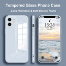 Tempered Glass Phone Case For iPhone 13 12 Mini 11 Pro XS Max Cover For iPhone XR X 8 7 6s 6 Plus SE 2020 Soft TPU Frame Case