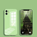 Tempered Glass Phone Case For iPhone 13 12 Mini 11 Pro XS Max Cover For iPhone XR X 8 7 6s 6 Plus SE 2020 Soft TPU Frame Case