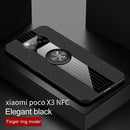 For Xiaomi POCO X3 Pro Case Ring Holder Fabric Hard Cover Soft Frame Cloth Phone Case For Xiomi Xiaomi POCO X3 Pro NFC