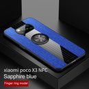 For Xiaomi POCO X3 Pro Case Ring Holder Fabric Hard Cover Soft Frame Cloth Phone Case For Xiomi Xiaomi POCO X3 Pro NFC