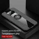 For Xiaomi POCO X3 Pro Case Ring Holder Fabric Hard Cover Soft Frame Cloth Phone Case For Xiomi Xiaomi POCO X3 Pro NFC