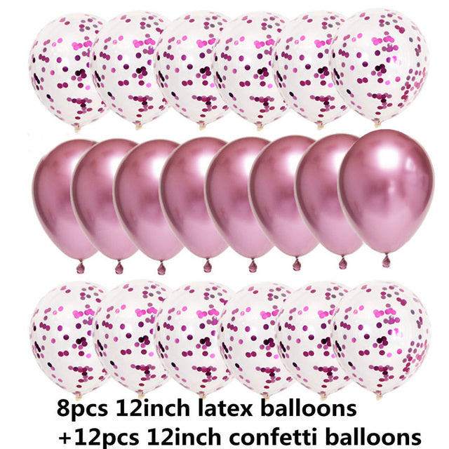 10/20 Star Confetti Balloons Metallic Confetti Latex Transparent Ballon Baby Shower Birthday Party Wedding Decoration Ball Globo