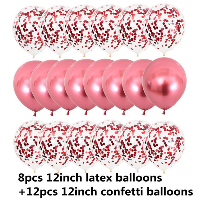 10/20 Star Confetti Balloons Metallic Confetti Latex Transparent Ballon Baby Shower Birthday Party Wedding Decoration Ball Globo