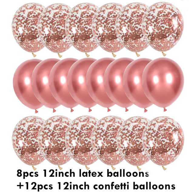 10/20 Star Confetti Balloons Metallic Confetti Latex Transparent Ballon Baby Shower Birthday Party Wedding Decoration Ball Globo