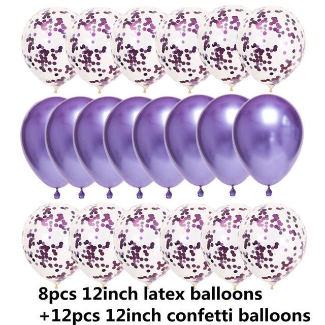 10/20 Star Confetti Balloons Metallic Confetti Latex Transparent Ballon Baby Shower Birthday Party Wedding Decoration Ball Globo