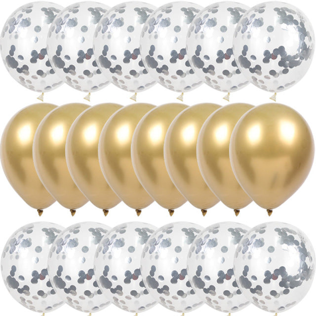 10/20 Star Confetti Balloons Metallic Confetti Latex Transparent Ballon Baby Shower Birthday Party Wedding Decoration Ball Globo
