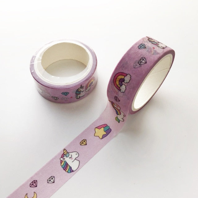 Mohamm 1Pcs Kawaii Cartoon Decoration Tape Paper Washi Masking Tape Creative Scrapbooking Stationary School Supplies