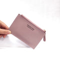 Men's Women's PU Zipper Cash ID Card Credit Card Holder Pure Color Mini Business Card Case Name Card Holder Holiday Gift