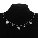 Gold Silver Color Chain Butterfly Chain Pendant Choker Necklace Women Statement Collare Bohemia Beach Jewelry Gift Collier Cheap