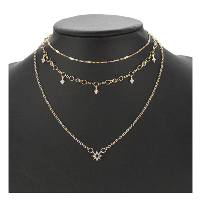 Gold Silver Color Chain Butterfly Chain Pendant Choker Necklace Women Statement Collare Bohemia Beach Jewelry Gift Collier Cheap