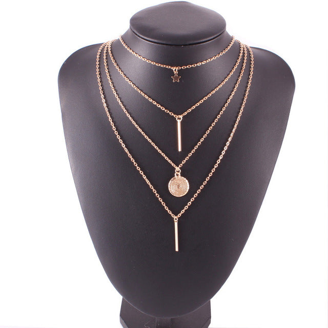 Gold Silver Color Chain Butterfly Chain Pendant Choker Necklace Women Statement Collare Bohemia Beach Jewelry Gift Collier Cheap