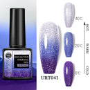 UR SUGAR 7.5ml Thermal 3-layers Color Changing UV Gel Polish sparkle Glitter Nail Gel Polish Soak Off Nail Art Gel Varnishes