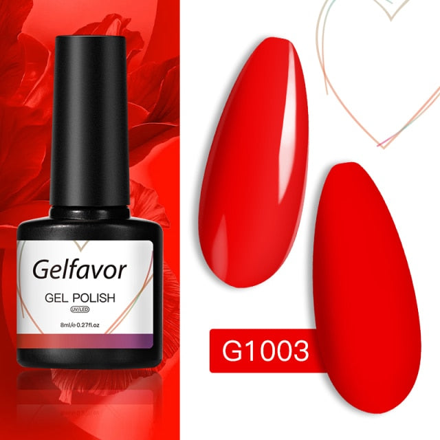 Gelfavor Nail Gel polish 8ml Varnish Hybrid Manicure Set For Nail Art Semi Platinum Painting UV LED Lamp Nails Gel polish