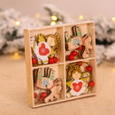 12Pcs Navidad 2021 Christmas Tree Decorations New Year 2022 Craft Wooden Ornaments Christmas Decorations for Home Xmas Noel Gift