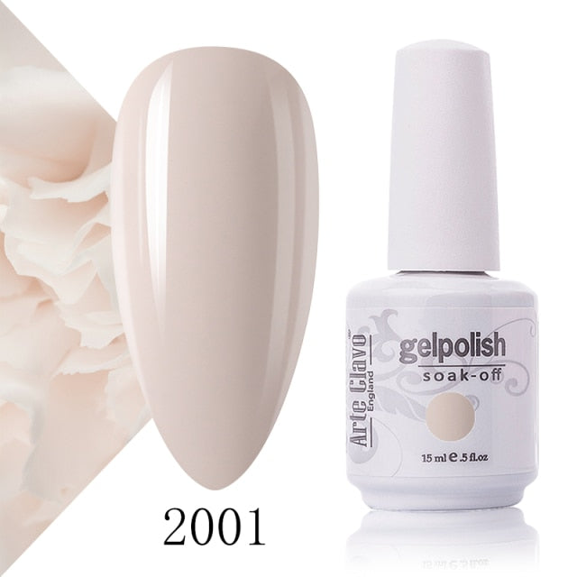 Arte Clavo Nude Colors Series 15ml UV Gel Nail Polish Gel Lacquer Varnish Nail Paint Top UV Gel LED Nail Art Hybrid Soak Off