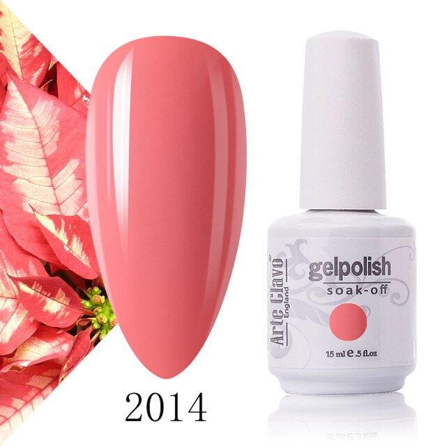 Arte Clavo Nude Colors Series 15ml UV Gel Nail Polish Gel Lacquer Varnish Nail Paint Top UV Gel LED Nail Art Hybrid Soak Off