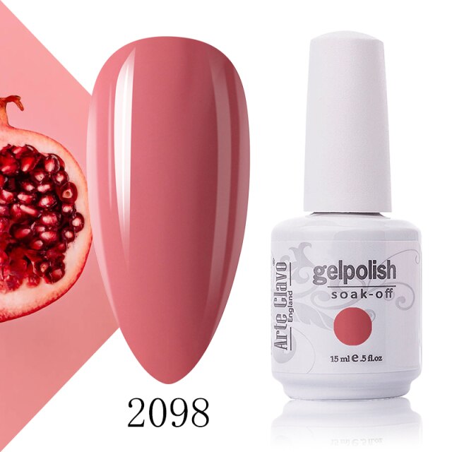 Arte Clavo Nude Colors Series 15ml UV Gel Nail Polish Gel Lacquer Varnish Nail Paint Top UV Gel LED Nail Art Hybrid Soak Off