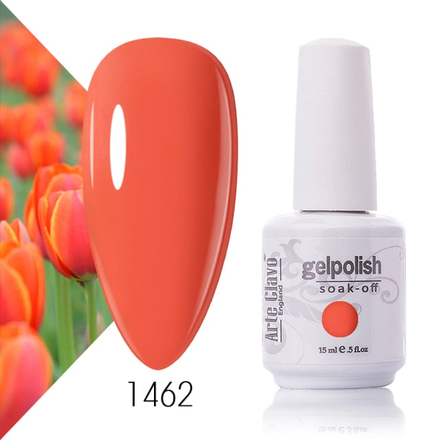 Arte Clavo Nude Colors Series 15ml UV Gel Nail Polish Gel Lacquer Varnish Nail Paint Top UV Gel LED Nail Art Hybrid Soak Off