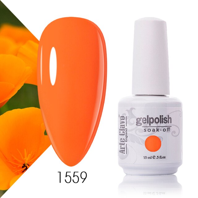 Arte Clavo Nude Colors Series 15ml UV Gel Nail Polish Gel Lacquer Varnish Nail Paint Top UV Gel LED Nail Art Hybrid Soak Off