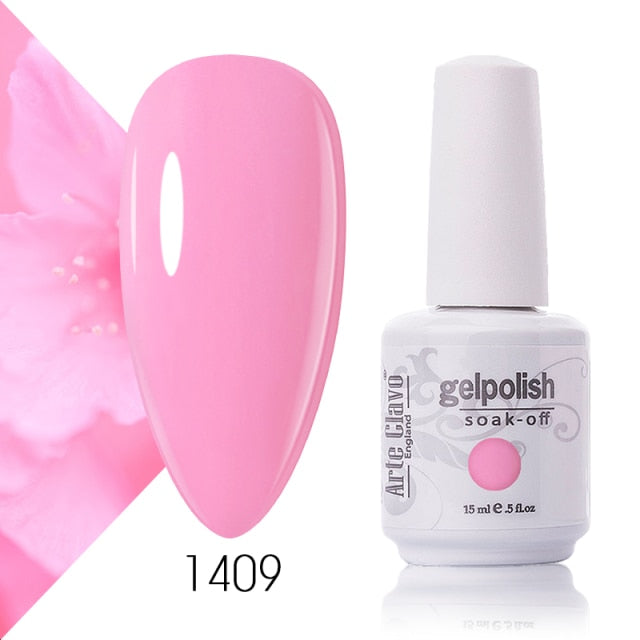 Arte Clavo Nude Colors Series 15ml UV Gel Nail Polish Gel Lacquer Varnish Nail Paint Top UV Gel LED Nail Art Hybrid Soak Off