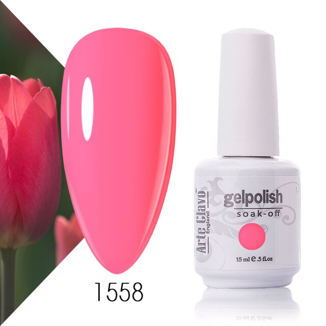 Arte Clavo Nude Colors Series 15ml UV Gel Nail Polish Gel Lacquer Varnish Nail Paint Top UV Gel LED Nail Art Hybrid Soak Off