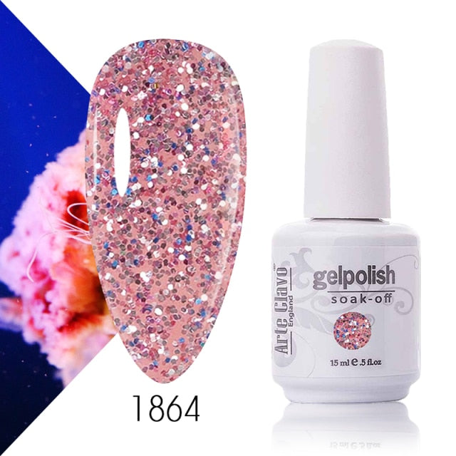 Arte Clavo Nude Colors Series 15ml UV Gel Nail Polish Gel Lacquer Varnish Nail Paint Top UV Gel LED Nail Art Hybrid Soak Off