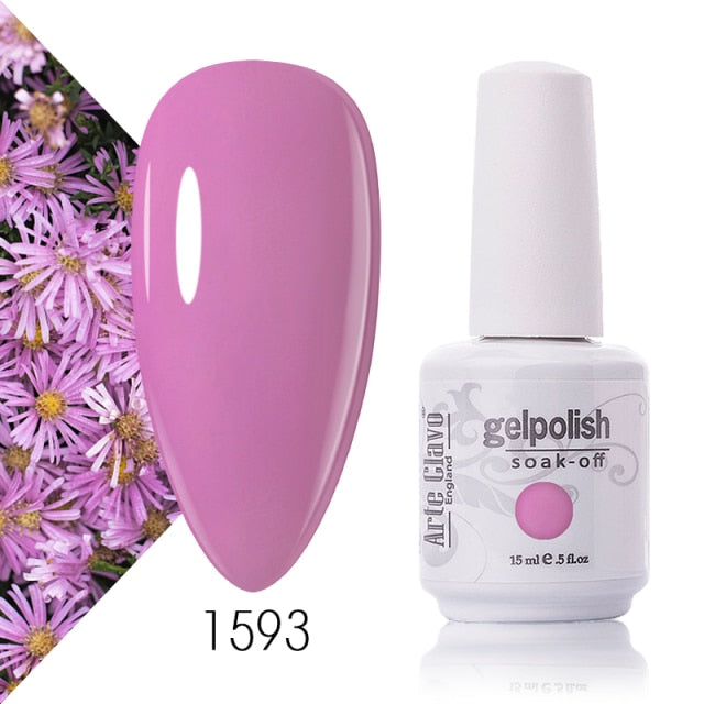 Arte Clavo Nude Colors Series 15ml UV Gel Nail Polish Gel Lacquer Varnish Nail Paint Top UV Gel LED Nail Art Hybrid Soak Off