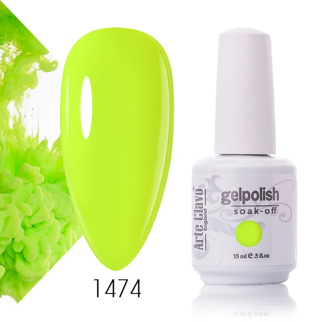 Arte Clavo Nude Colors Series 15ml UV Gel Nail Polish Gel Lacquer Varnish Nail Paint Top UV Gel LED Nail Art Hybrid Soak Off