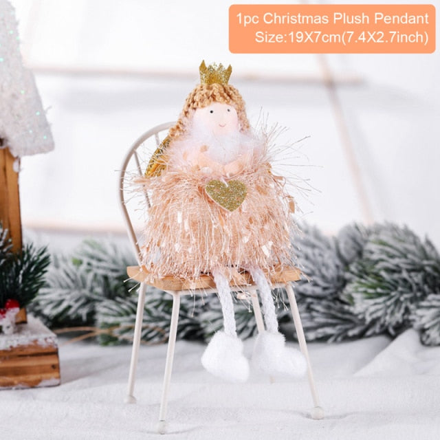Angel Doll Merry Christmas Decoration For Home 2021 Navidad Noel Christmas Ornaments Xmas Tree Decor Cristmas Gift New Year 2022