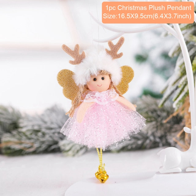 Angel Doll Merry Christmas Decoration For Home 2021 Navidad Noel Christmas Ornaments Xmas Tree Decor Cristmas Gift New Year 2022