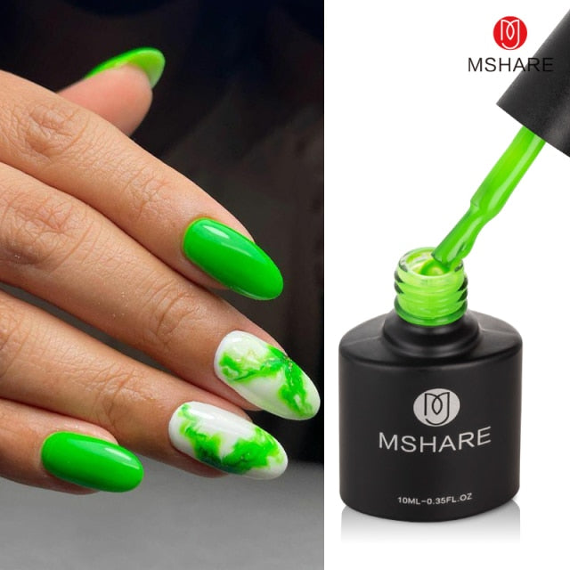 MSHARE Milky Rose Nail Gel Polish UV LED vernis Semi Permanent Varnish Soak Off Cured With Nail Dryer