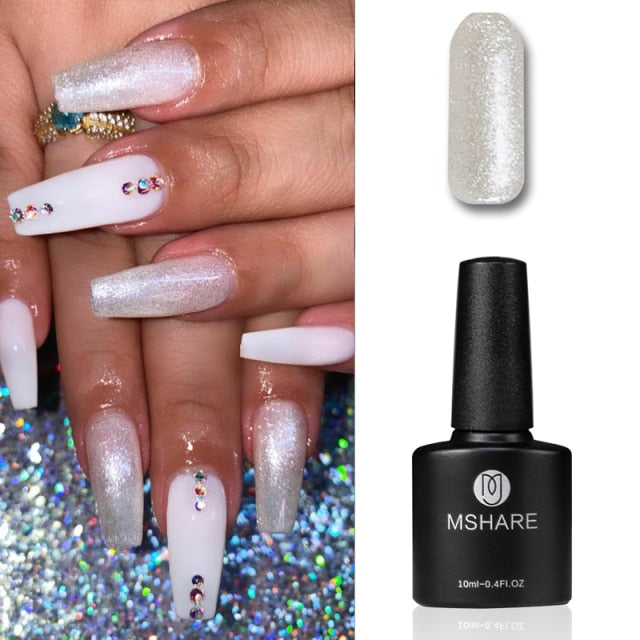 MSHARE Milky Rose Nail Gel Polish UV LED vernis Semi Permanent Varnish Soak Off Cured With Nail Dryer