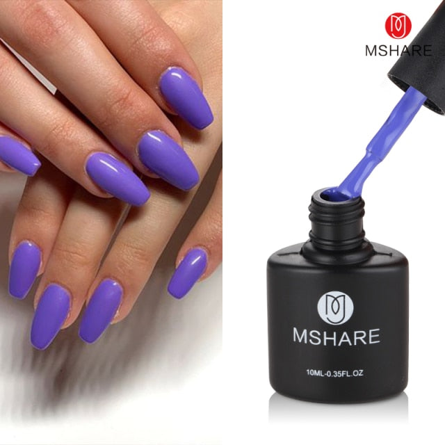 MSHARE Milky Rose Nail Gel Polish UV LED vernis Semi Permanent Varnish Soak Off Cured With Nail Dryer