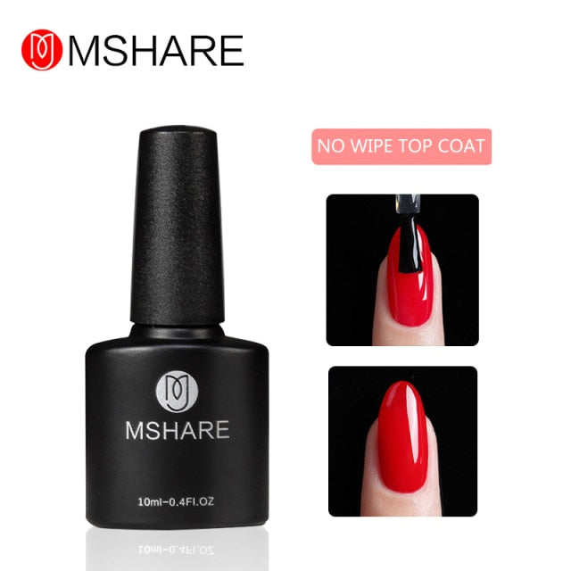 MSHARE Milky Rose Nail Gel Polish UV LED vernis Semi Permanent Varnish Soak Off Cured With Nail Dryer