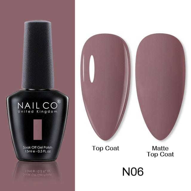 NAILCO 15ml Camel Coffee Chocolate Brown Colors Series Gel Nail Varnish DIY Gel Polish Nail Art Manicure Gellak Design Lacquer