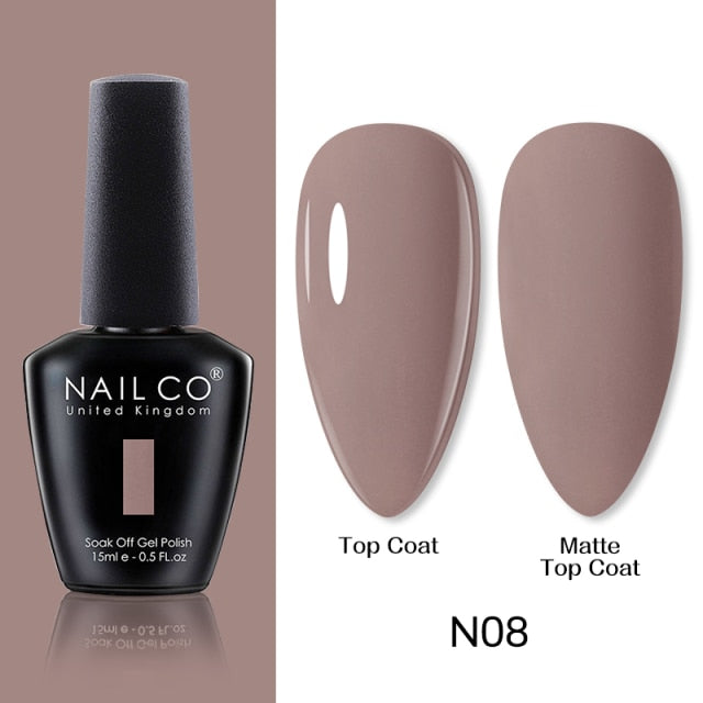 NAILCO 15ml Camel Coffee Chocolate Brown Colors Series Gel Nail Varnish DIY Gel Polish Nail Art Manicure Gellak Design Lacquer