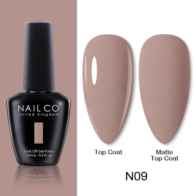NAILCO 15ml Camel Coffee Chocolate Brown Colors Series Gel Nail Varnish DIY Gel Polish Nail Art Manicure Gellak Design Lacquer
